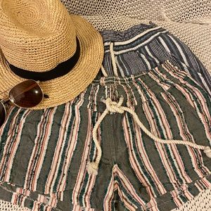 Roxy striped shorts 2 pairs size small